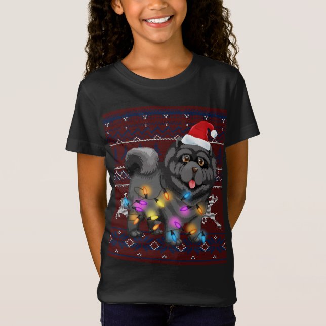 Camiseta Los Navidades de la vaca cutánea iluminan la frent (Anverso)