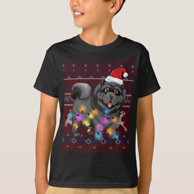 Camiseta Los Navidades de la vaca cutánea iluminan la frent (Anverso)