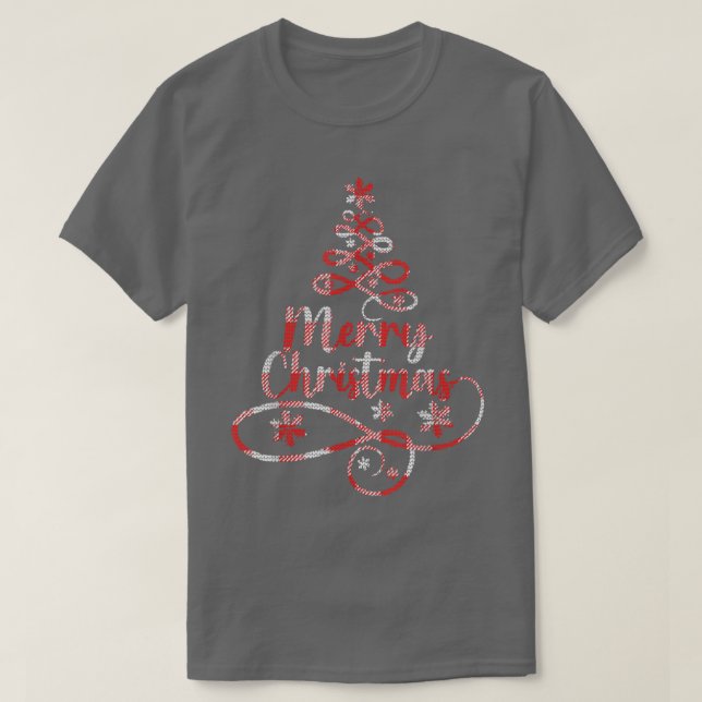 Camiseta Los Navidades de navidad del árbol de navidad zWX8 (Diseño del anverso)