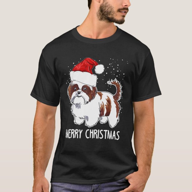 Camiseta Los Navidades de perros shih Tzu son amables (Anverso)