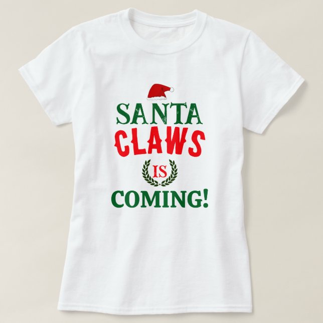 Camiseta Los Navidades de Santa Clawga se vuelven blancos p (Diseño del anverso)