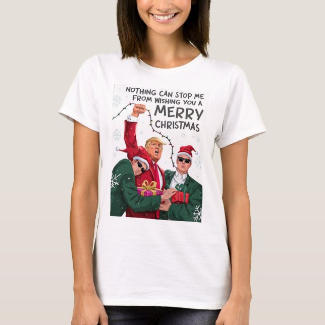 Camiseta Los Navidades de Trump divertidos te desean una fe (Anverso)