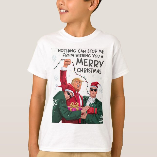 Camiseta Los Navidades de Trump divertidos te desean una fe (Anverso)