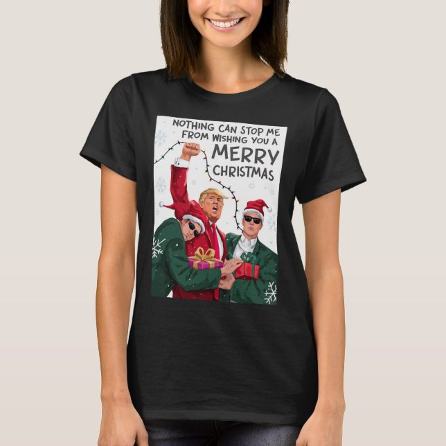 Camiseta Los Navidades de Trump divertidos te desean una fe (Anverso)