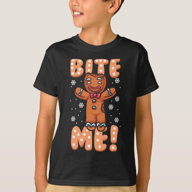 Camiseta Los Navidades Del Hombre Del Gingerbread Para El M (Anverso)