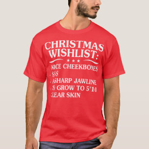 Camiseta Los navidades Desean Buenos Cheekbone Un Agudo Jaw