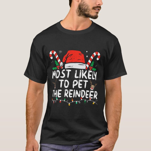 Camiseta Los Navidades Divertidos Más Probables De Mascota  (Anverso)