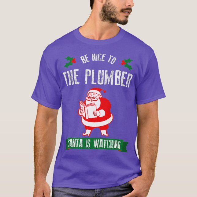 Camiseta Los Navidades divertidos son amables con el plomer (Anverso)