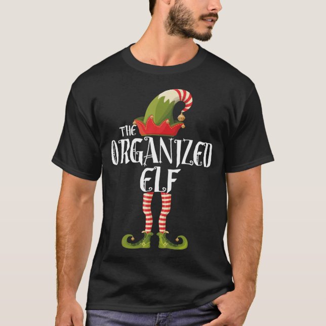 Camiseta los navidades elf de la familia organizada (Anverso)