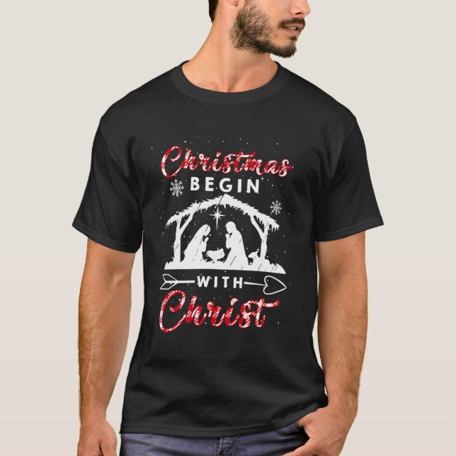 Camiseta Los navidades empiezan con Cristo de la Iglesia Ro (Anverso)