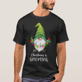 Camiseta Los navidades están comiendo Feliz Gnome de Navida