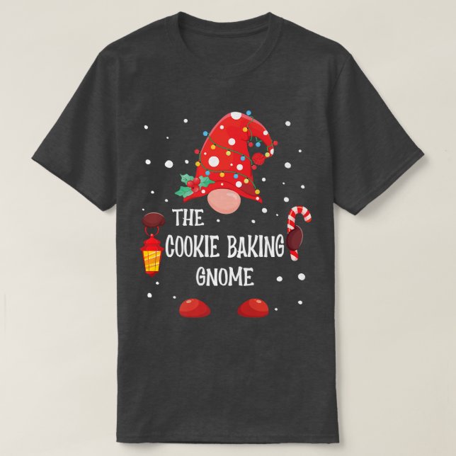 Camiseta Los Navidades familiares de Cookie Baking Gnome (Diseño del anverso)