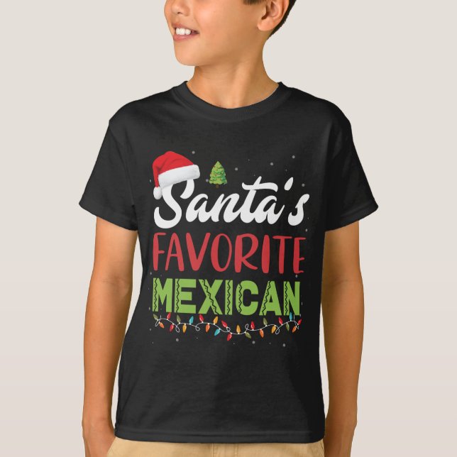 Camiseta Los Navidades favoritos de Santa Hat en México (Anverso)