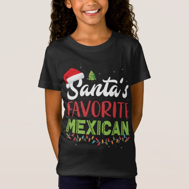 Camiseta Los Navidades favoritos de Santa Hat en México (Anverso)