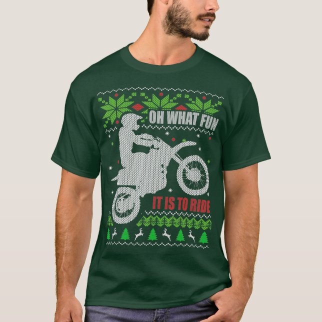 Camiseta Los Navidades feos de la bicicleta motocross lo di (Anverso)