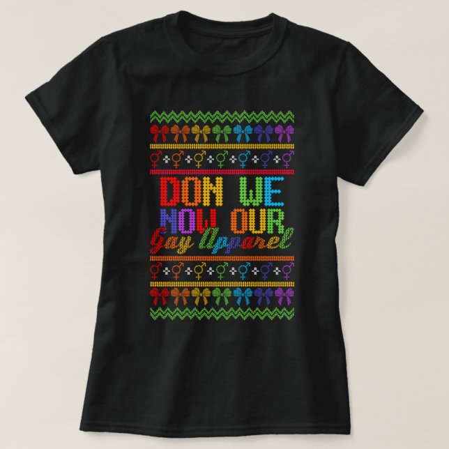 Camiseta Los Navidades feos de LGBTQ susurran a nosotros ah (Diseño del anverso)