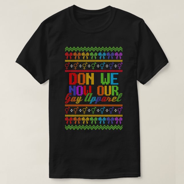 Camiseta Los Navidades feos de LGBTQ susurran a nosotros ah (Diseño del anverso)