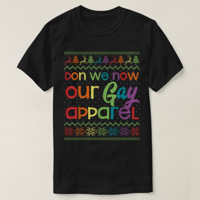 Camiseta Los Navidades gay son divertidos LGBT, ahora tenem (Diseño del anverso)