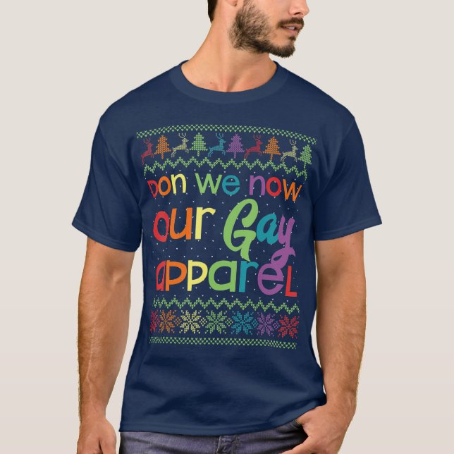 Camiseta Los Navidades gay son graciosos LGB ¿Somos ahora n (Anverso)