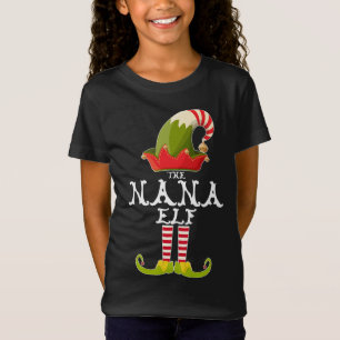 Camiseta Los Navidades graciosos de Nana Elf dan a la famil