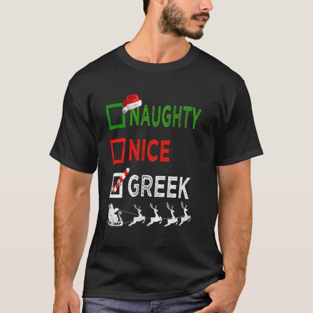Camiseta Los Navidades griegos más traviesos Pajamas Gracio (Anverso)