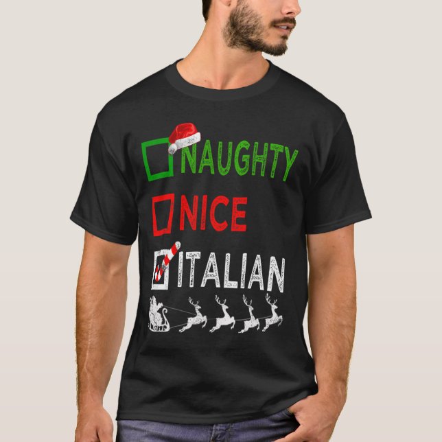 Camiseta Los Navidades italianos de Ntrina Niza Pajamas Fun (Anverso)