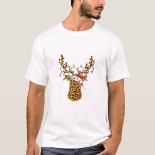 Camiseta Los Navidades Leopards Deer Heer Encabezan La Luz