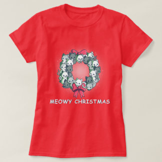 Camiseta Los Navidades Meowy cortaron gatos