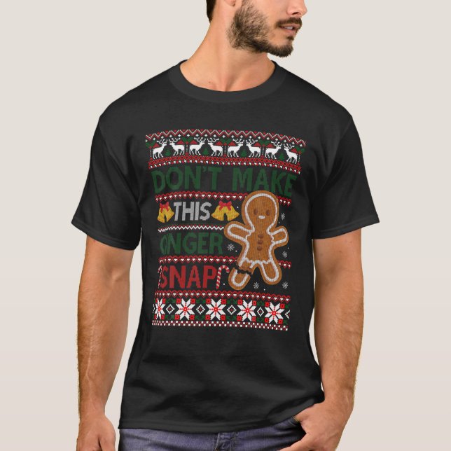 Camiseta Los navidades no hacen que este jengibre se ponga  (Anverso)