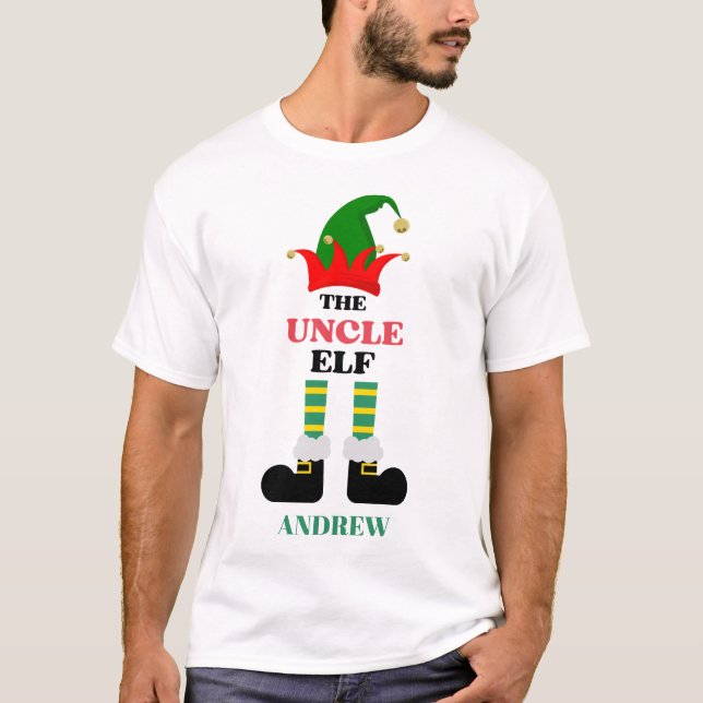 Camiseta Los Navidades personalizados del tío Elf (Anverso)