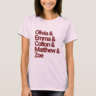 Camiseta Los nietos enumeran a cinco nietos en Rubor Borgo