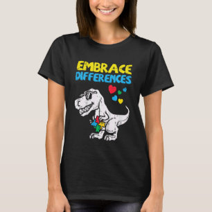 Camiseta Los niños abrazan las diferencias entre el autismo