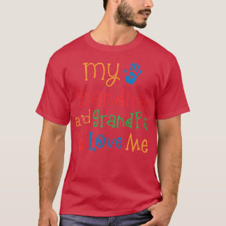 Camiseta Los Niños Abuela Y Abuela Me Aman Abuelo Tee 