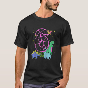 Camiseta Los niños adoran los dinosaurios rockeros de 6 año