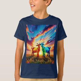 Camiseta Los niños aman las cabras - ¡Los niños grandes tam