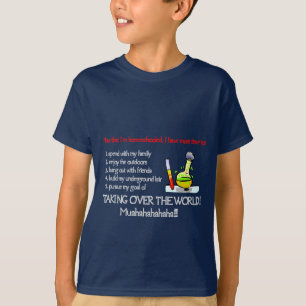 Camiseta Los niños asumen el control diseño oscuro de la