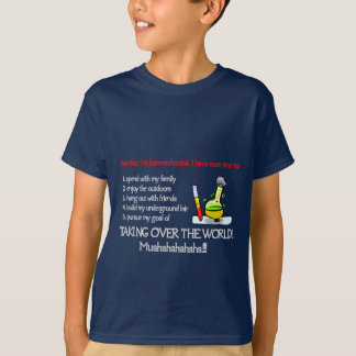 Camiseta Los niños asumen el control diseño oscuro de la