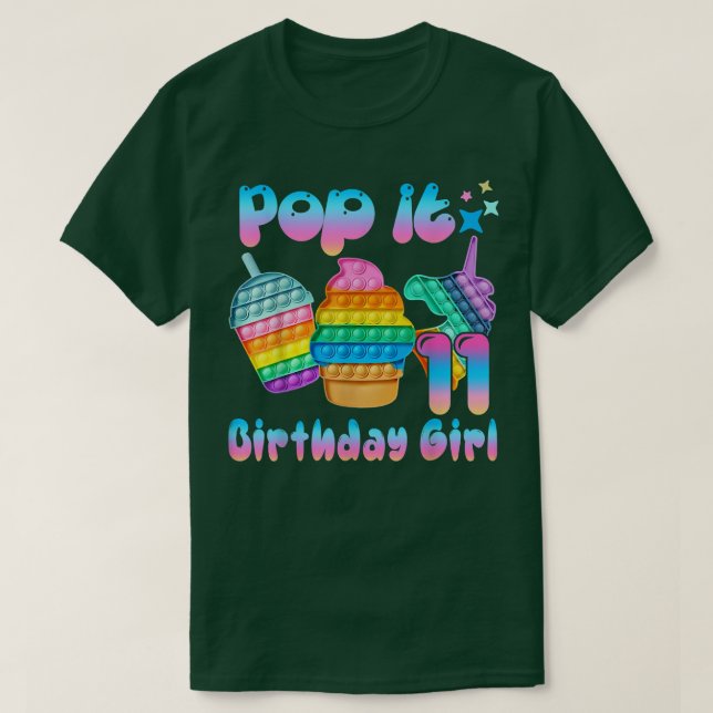 Camiseta Los niños cantan con 11 Chicas de cumpleaños para  (Diseño del anverso)