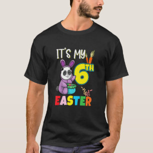 Camiseta Los niños cazan huevos de Pascua 6to cumpleaños Cu