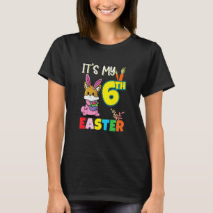 Camiseta Los niños cazan huevos de Pascua 6to cumpleaños li