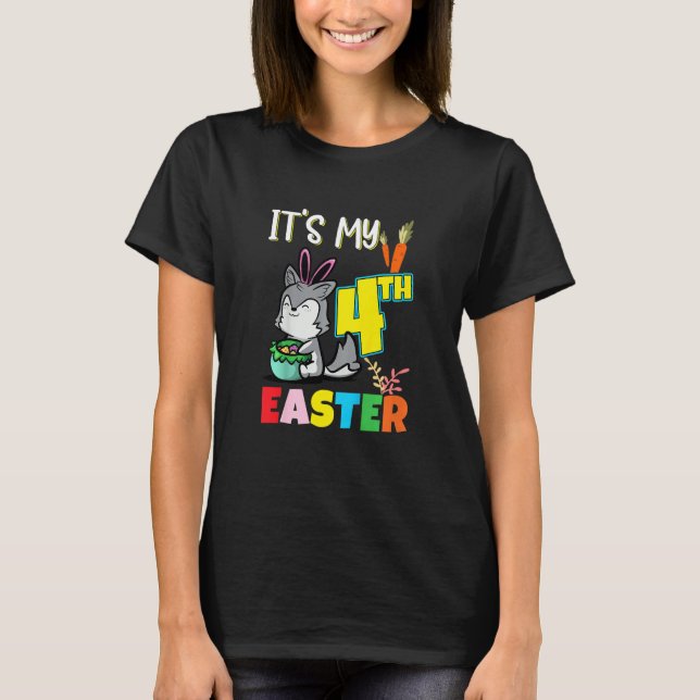 Camiseta Los niños cazan huevos de Pascua en su cuarto cump (Anverso)