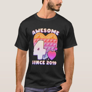 Camiseta Los niños Chicas 4 años increíbles desde 2019 Pop