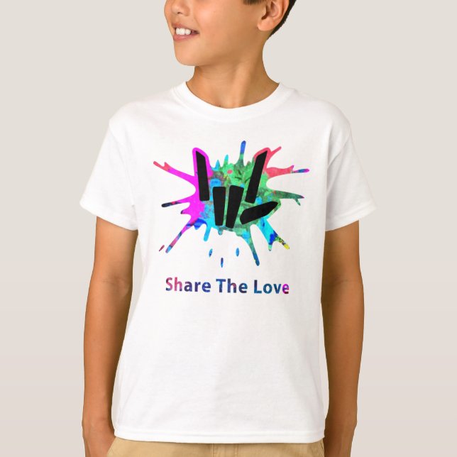 Camiseta Los Niños Comparten Amor Merch S Y Young370 (Anverso)