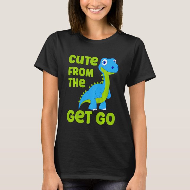 Camiseta Los Niños Cutan Dinosaurios De Get Go Little Boy (Anverso)