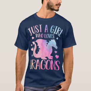 Camiseta Los Niños Cutan Sólo Un Chica Que Ama A Los Dragon