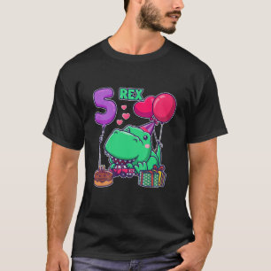 Camiseta Los Niños Cutan Tres Rex Quinto Cumpleaños Terce