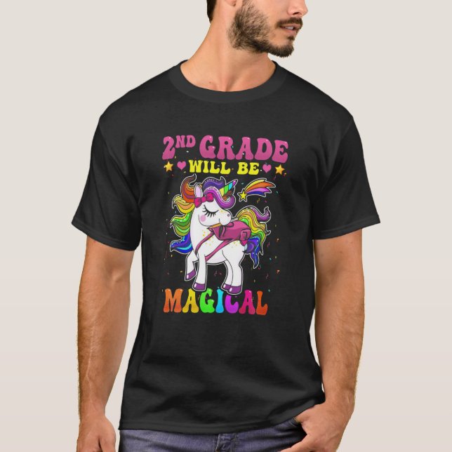 Camiseta Los Niños De 2º Grado Serán Unicornio MÁGICO Cuto  (Anverso)
