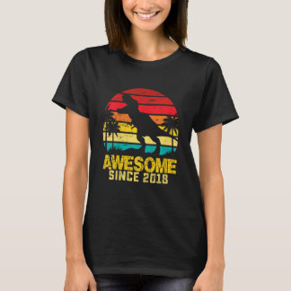 Camiseta Los niños de 4 años de dinosaurio impresionante 20