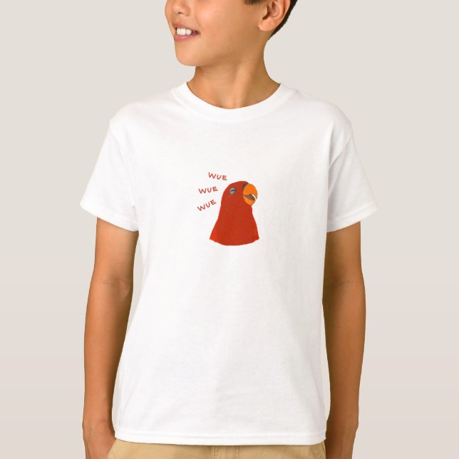 Camiseta Los niños de Birb Rojo "GUMI" wuewue... (Anverso)