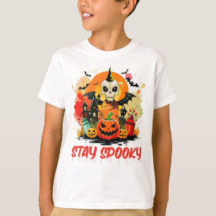 Camiseta Los niños de Halloween permanecen asustados